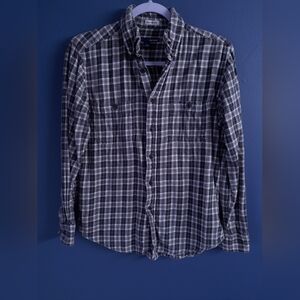 Black and White Plaid Button Up